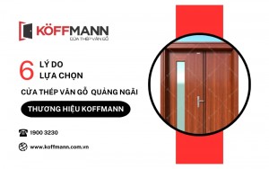 6 lý do lựa chọn cửa thép vân gỗ Quảng Ngãi thương hiệu Koffmann