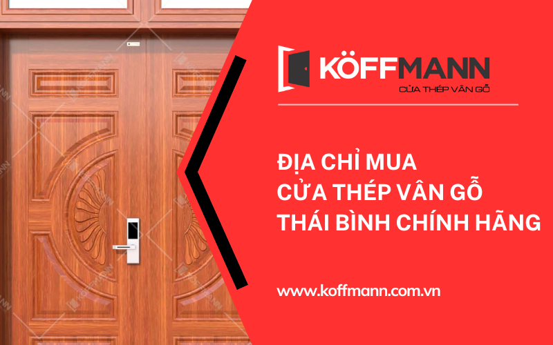 Địa chỉ mua cửa thép vân gỗ Thái Bình chính hãng - Koffmann