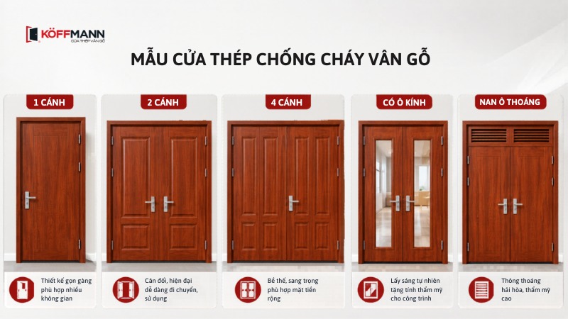 cac mau cua thep chong chay van go duoc ua chuong