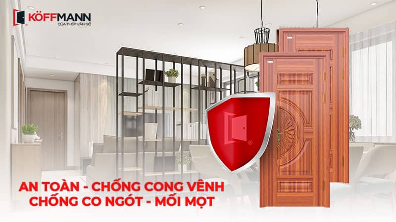 cửa thép vân gỗ là loại cửa được các chuyên gia khuyên dùng hàng đầu trong các mẫu cửa thép