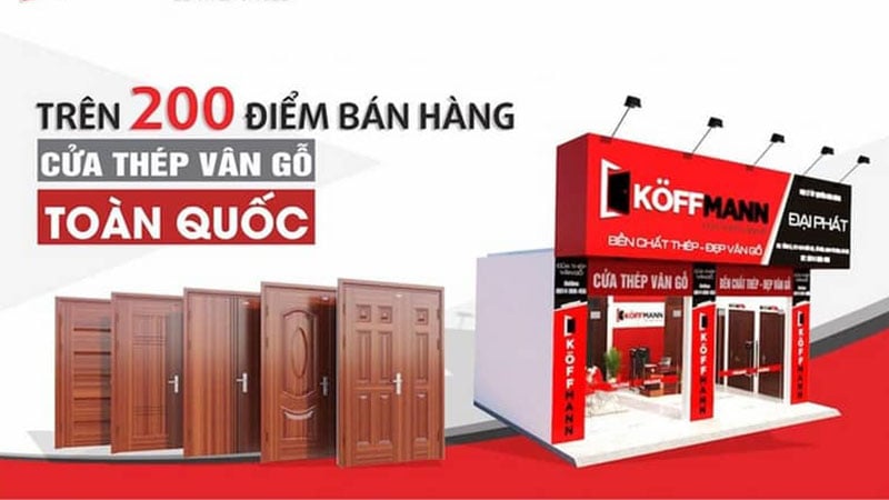 Koffmann là thương hiệu sản xuất cửa thép vân gỗ hàng đầu tại Việt Nam