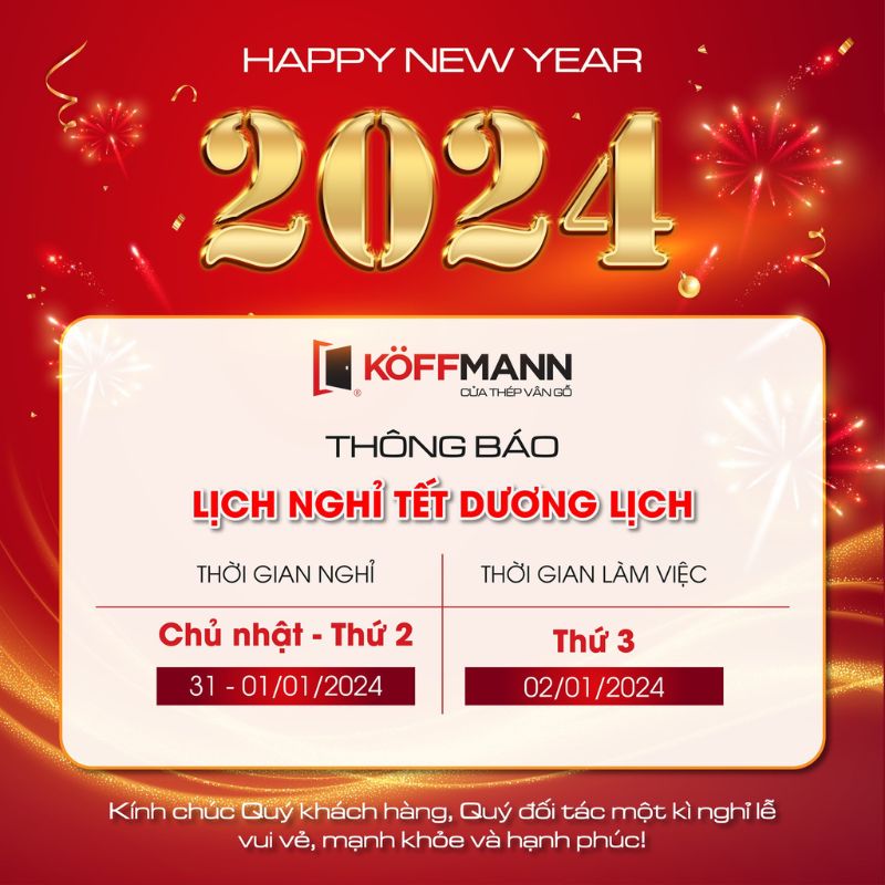 Lịch nghỉ tết dương 2024