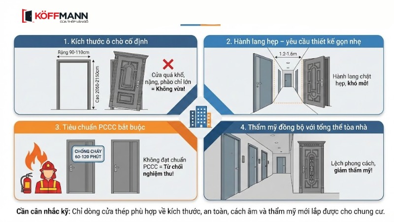 tai sao khong phai tat ca cua thep deu lap duoc cho chung cu