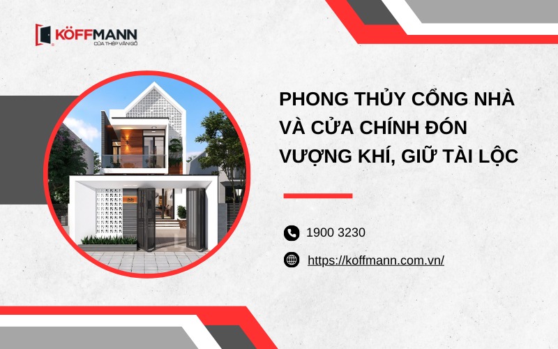 Phong thủy cổng nhà và cửa chính