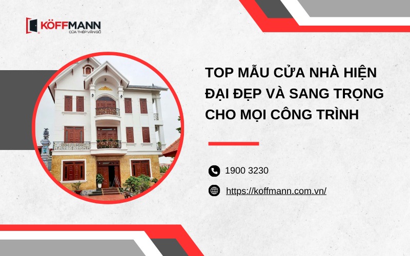 Top mẫu cửa nhà hiện đại đẹp và sang trọng