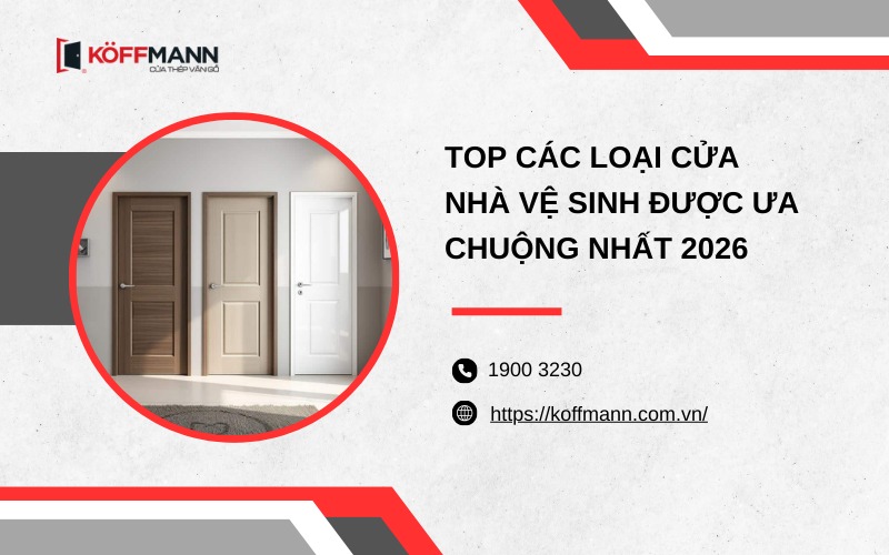 Top các loại cửa nhà vệ sinh được ưa chuộng