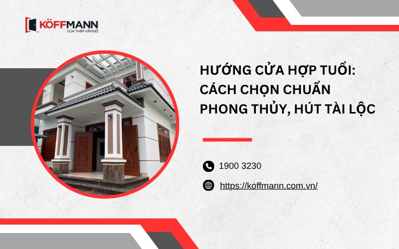Hướng cửa hợp tuổi: Cách chọn chuẩn phong thủy, hút tài lộc