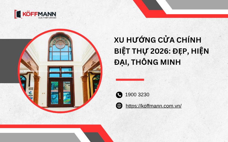 Xu hướng cửa chính biệt thự 2026
