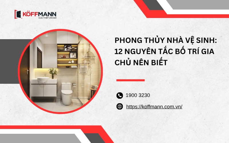12 nguyên tắc phong thủy nhà vệ sinh