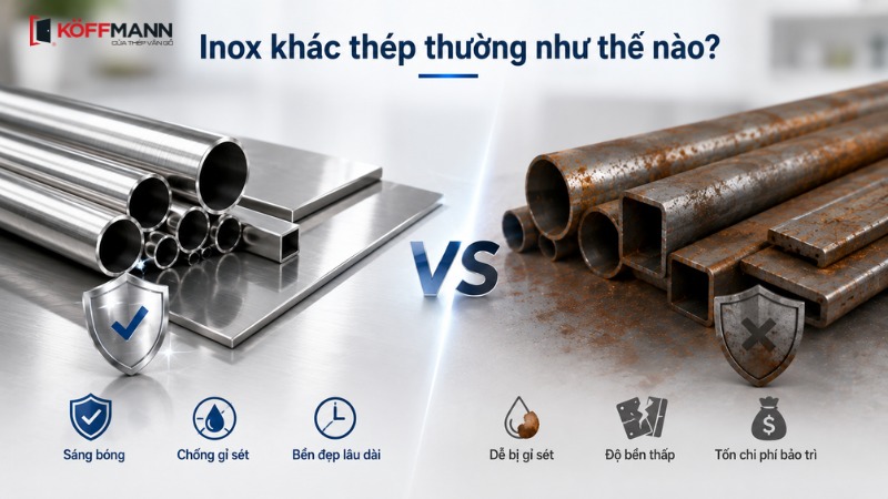 inox khac thep thuong nhu the nao