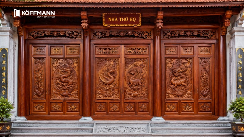 mau cua nha tho ho hoa tiet tu linh