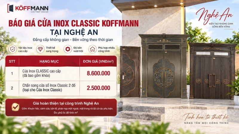 bao gia cua inox classic koffmann tai nghe an