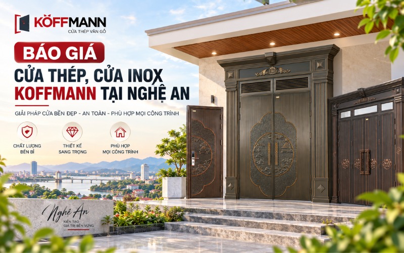 Báo Giá Cửa Thép, Cửa Inox Koffmann Nghệ An Mới Nhất