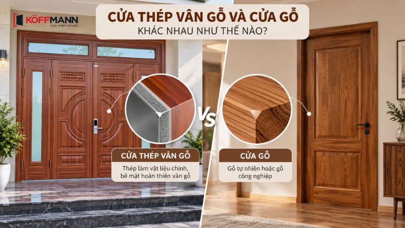 cua thep van go va cua go khac nhau nhu the nao
