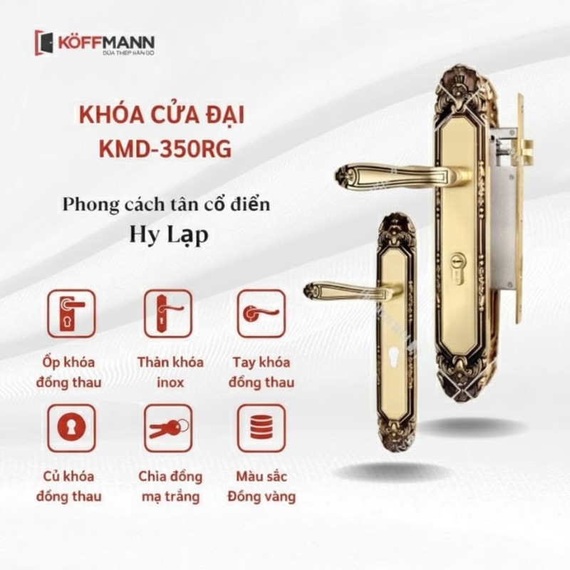 KHÓA CỬA ĐẠI KMD-350 RG