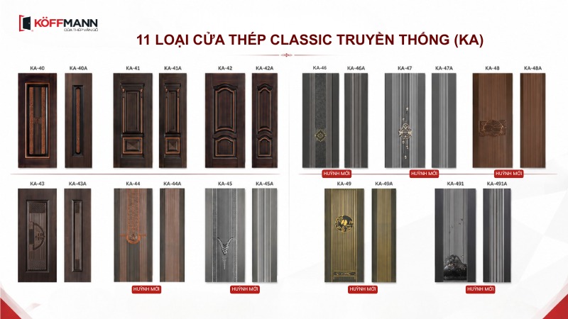 11 loai cua thep classic truyen thong ka
